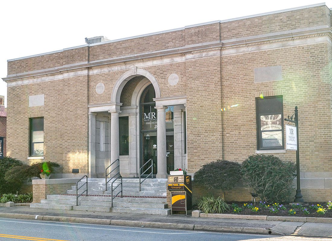 Franklin, VA - Franklin, VA Office of Manry Rawls, LLC With a Brick Front and Stone Stairs Leading to the Entrance